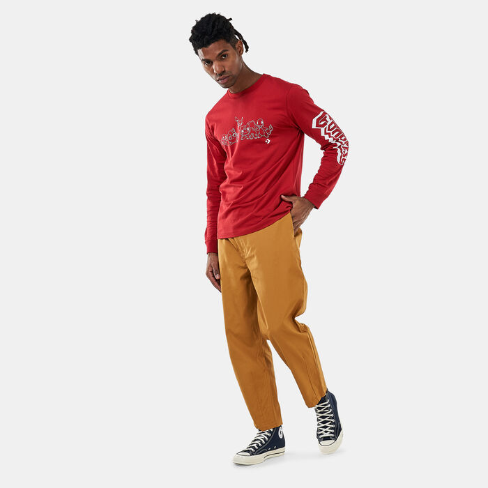 Converse Shapes Triangle Front Chino Pants Brown Converse Shapes Triangle Front Chino Pants Brown image number 5