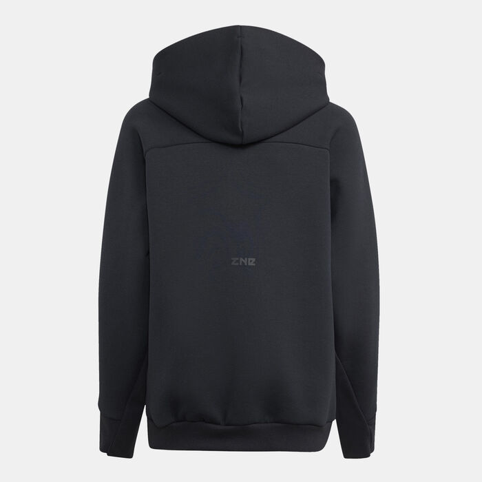 adidas Kids' Z.N.E. Full-Zip Hoodie Black adidas Kids' Z.N.E. Full-Zip Hoodie Black image number 1