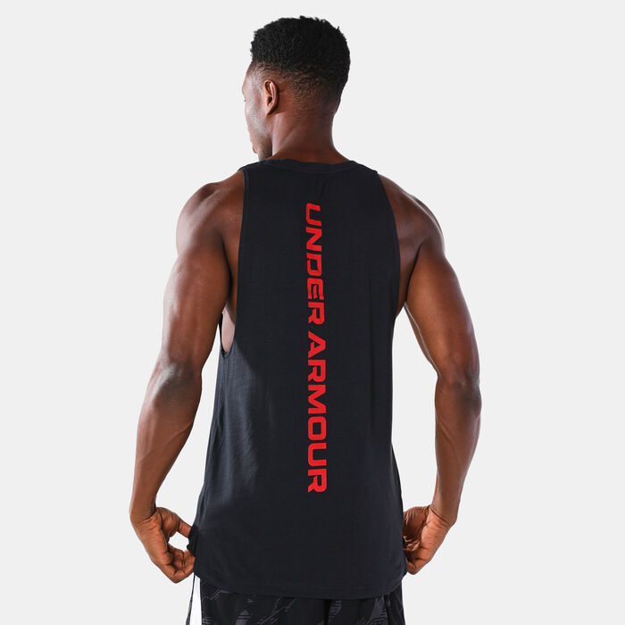 Under Armour Men's Baseline Cotton Tank Top Black Under Armour Men's Baseline Cotton Tank Top Black image number 1