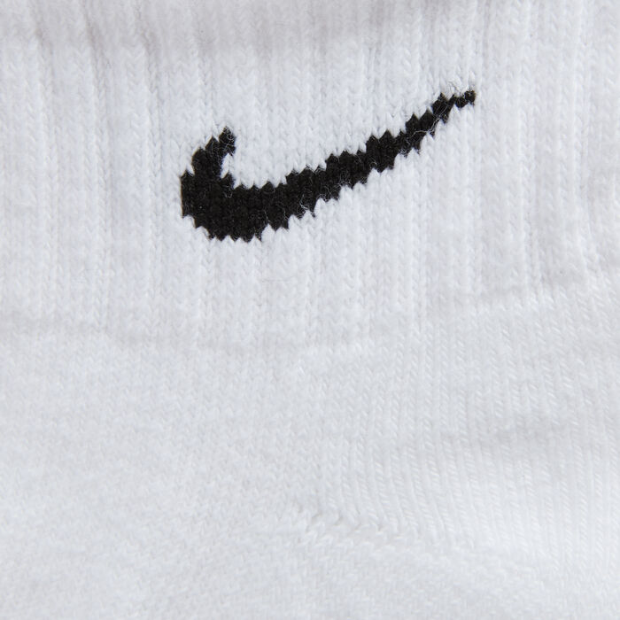 Nike Performance Cushioned Quarter Socks - 3 Pair (Older Kids) White Nike Performance Cushioned Quarter Socks - 3 Pair (Older Kids) White image number 2