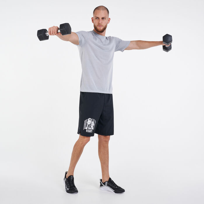 Nike Men's Dri-FIT Woven Graphic Training Shorts Black image number 2