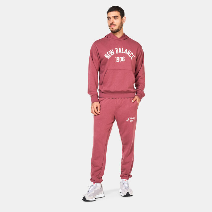 New Balance Men's Essentials Varsity Fleece Hoodie Red New Balance Men's Essentials Varsity Fleece Hoodie Red image number 2