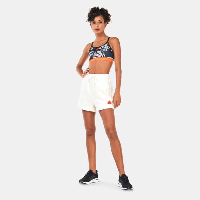 adidas Women's Sweat Shorts Beige adidas Women's Sweat Shorts Beige image number 2