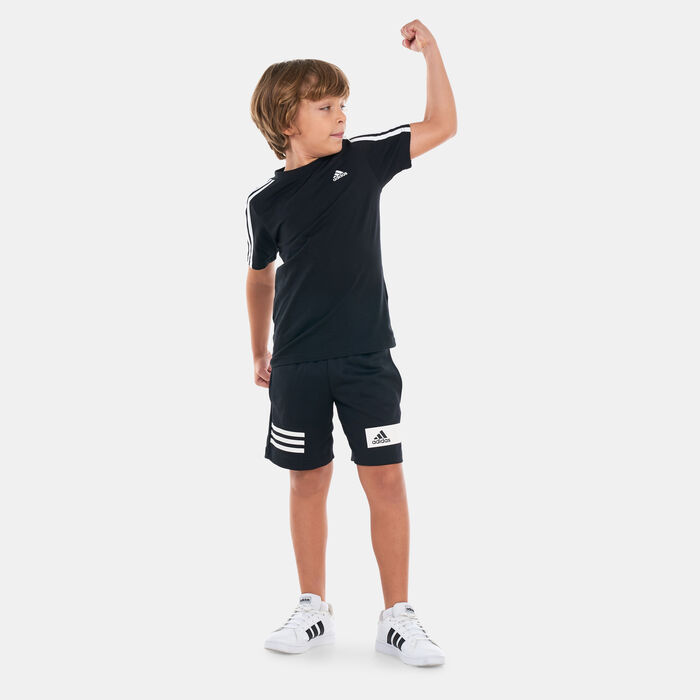 adidas Kids' Essentials 3-Stripes T-Shirt Black adidas Kids' Essentials 3-Stripes T-Shirt Black image number 2
