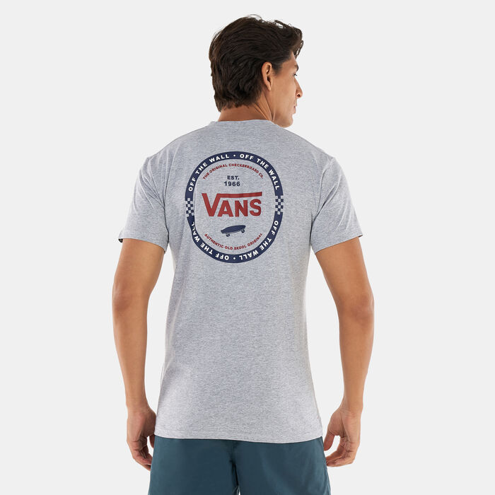 Vans Men's Logo Check T-Shirt Grey Vans Men's Logo Check T-Shirt Grey image number 1
