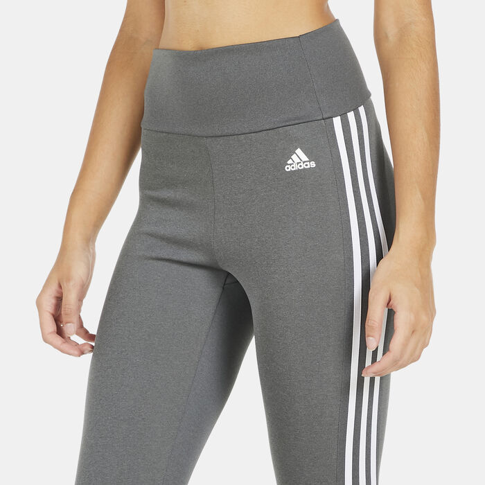 adidas Women's Designed 2 Move 3-Stripes 7/8 Leggings White adidas Women's Designed 2 Move 3-Stripes 7/8 Leggings White image number 3