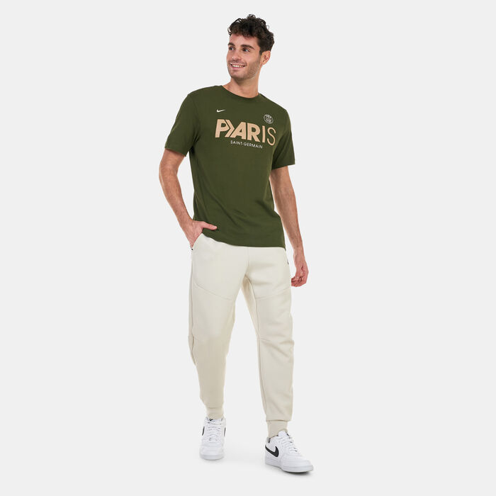 Nike Men's Paris Saint-Germain T-Shirt Green Nike Men's Paris Saint-Germain T-Shirt Green image number 2