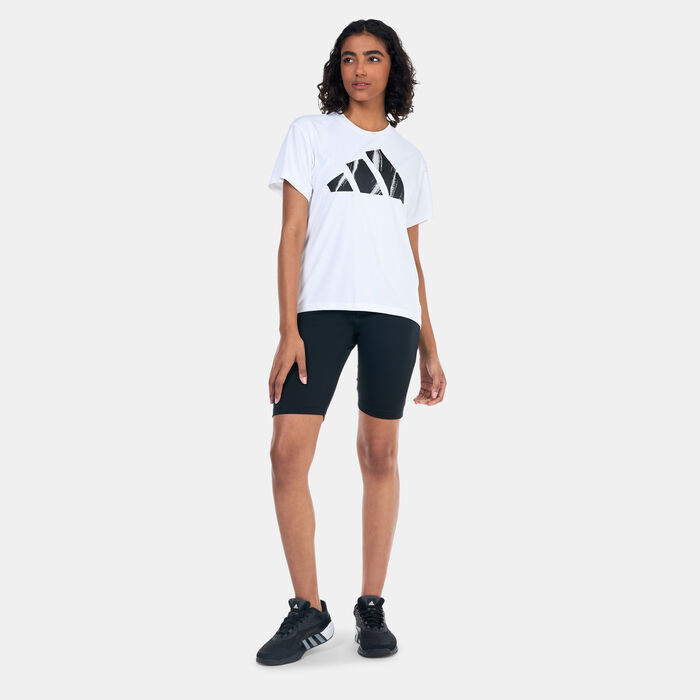adidas Women's Run It Brand Love Running T-Shirt White image number 2