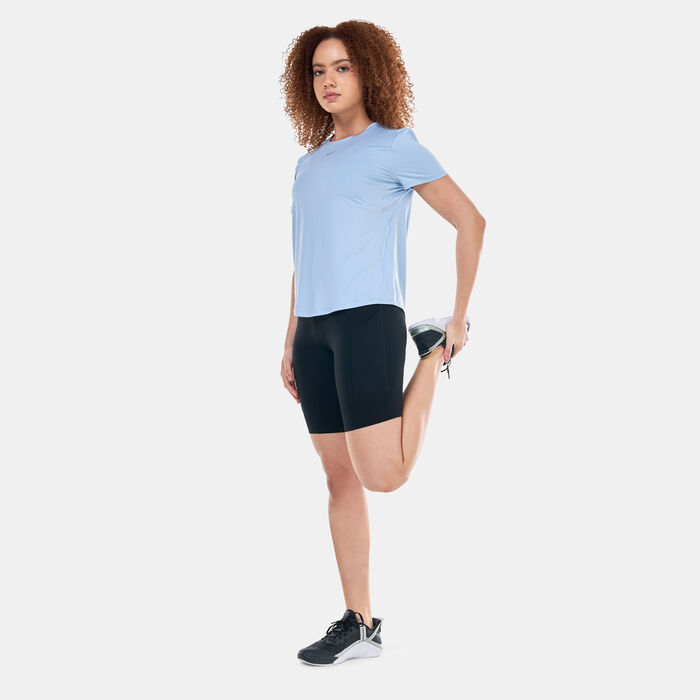 Nike Women's One Classic Dri-FIT Training T-Shirt Blue Nike Women's One Classic Dri-FIT Training T-Shirt Blue image number 2