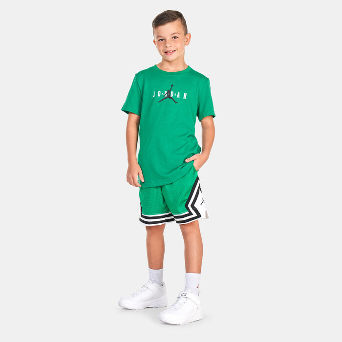Jordan Kids' Dri-FIT Mesh Shorts Green image number 2