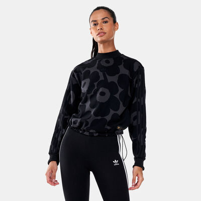 adidas Originals Women's Marimekko Allover Print Sweatshirt Black