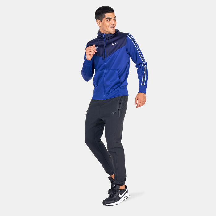 Nike Men's Sportswear Repeat Full-Zip Hoodie Blue Nike Men's Sportswear Repeat Full-Zip Hoodie Blue image number 2