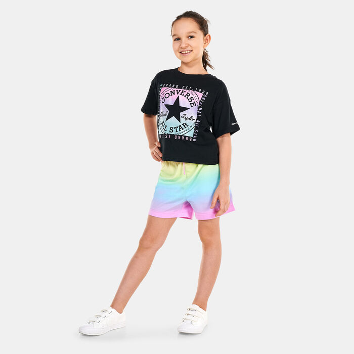 Converse Kids' Printed Paperbag Shorts Pink image number 2