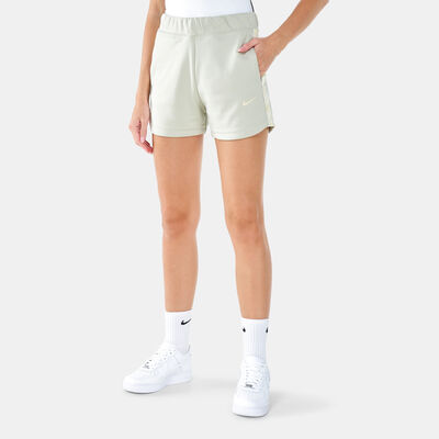 Nike Women's Sportswear Logo Tape Shorts White