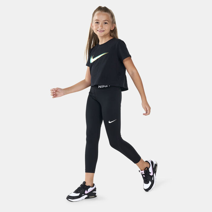 Nike Kids' Sportswear Cropped T-Shirt (Older Kids) Black Nike Kids' Sportswear Cropped T-Shirt (Older Kids) Black image number 2