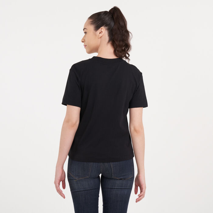 Vans Women's Junior V Boxy T-Shirt Black Vans Women's Junior V Boxy T-Shirt Black image number 1