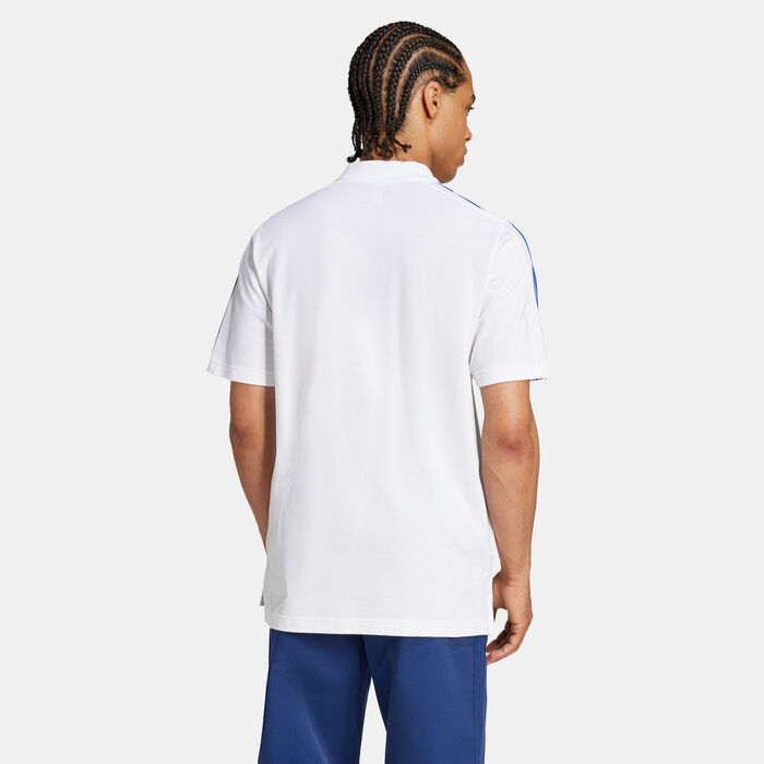 adidas Men's Real Madrid DNA Polo Shirt White adidas Men's Real Madrid DNA Polo Shirt White image number 1