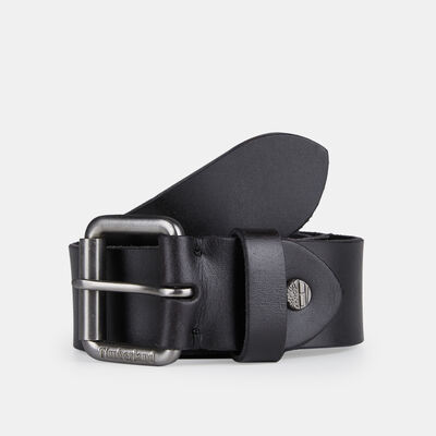 Timberland Roller-Buckle Buffalo Leather Belt Black Timberland Roller-Buckle Buffalo Leather Belt Black