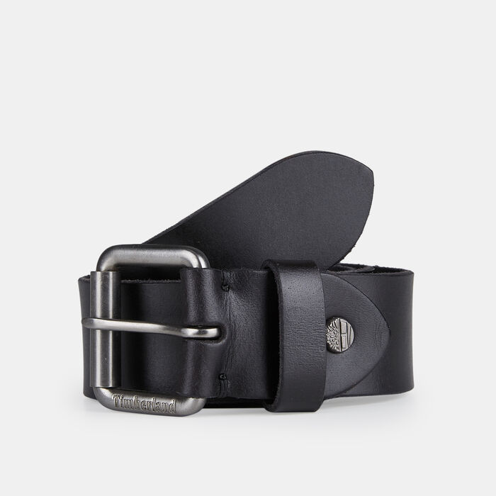 Timberland Roller-Buckle Buffalo Leather Belt Black Timberland Roller-Buckle Buffalo Leather Belt Black image number 0