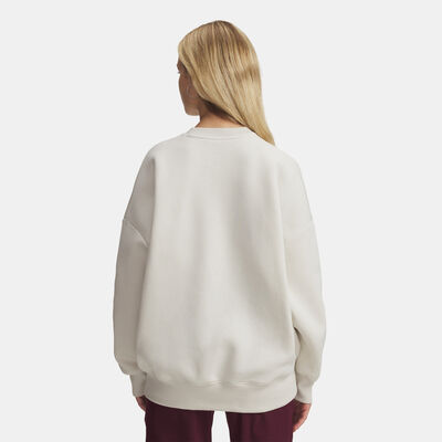 Under Armour Women's Rival Varsity Sweatshirt White