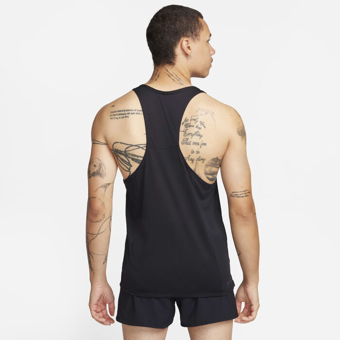 Nike Men's Fast Dri-FIT Running Vest Black image number 1