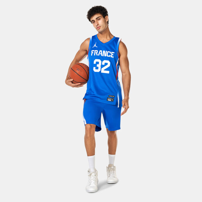 Nike Men's France Limited Road Basketball Shorts Blue Nike Men's France Limited Road Basketball Shorts Blue image number 2