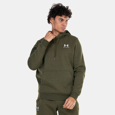 Under Armour Men's UA Essential Fleece Hoodie Green Under Armour Men's UA Essential Fleece Hoodie Green