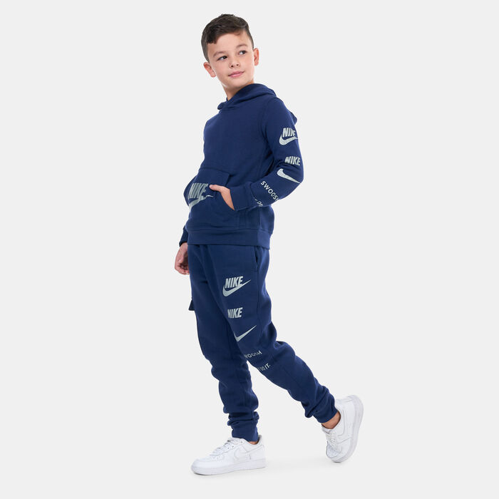 Nike Kids' Sportswear Standard Issue Fleece Hoodie (Older Kids) Blue Nike Kids' Sportswear Standard Issue Fleece Hoodie (Older Kids) Blue image number 2
