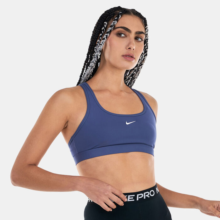 Nike Women's Swoosh Light-Support Training Sports Bra Blue Nike Women's Swoosh Light-Support Training Sports Bra Blue image number 0
