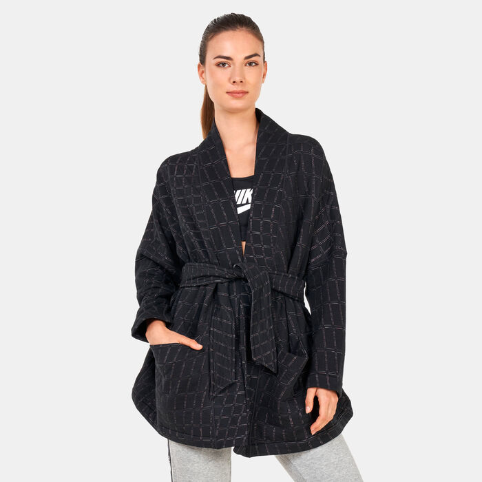 Nike Women’s Yoga Therma-FIT Luxe Jacquard Top Black Nike Women’s Yoga Therma-FIT Luxe Jacquard Top Black image number 0