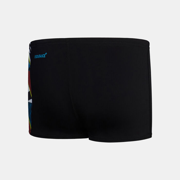Speedo Kids' Digital Panel Swimming Shorts Black image number 1