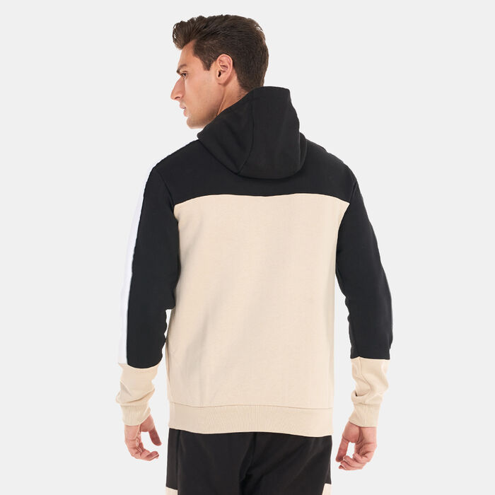 EA7 Emporio Armani Men's Train Athletic Colourblock Hoodie Beige EA7 Emporio Armani Men's Train Athletic Colourblock Hoodie Beige image number 1