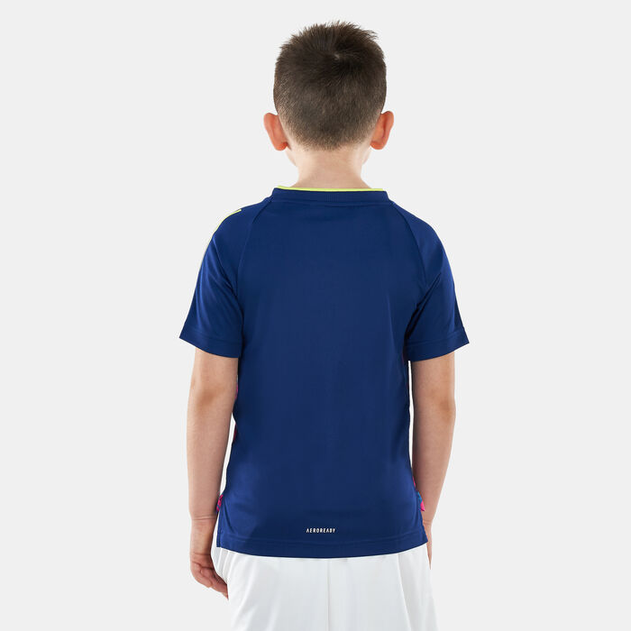 adidas Kids' AEROREADY Messi Football-Inspired Iconic Jersey Blue adidas Kids' AEROREADY Messi Football-Inspired Iconic Jersey Blue image number 1