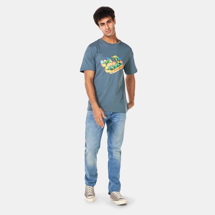 Converse Men's Star Chevron Herb Garden T-Shirt Blue image number 2