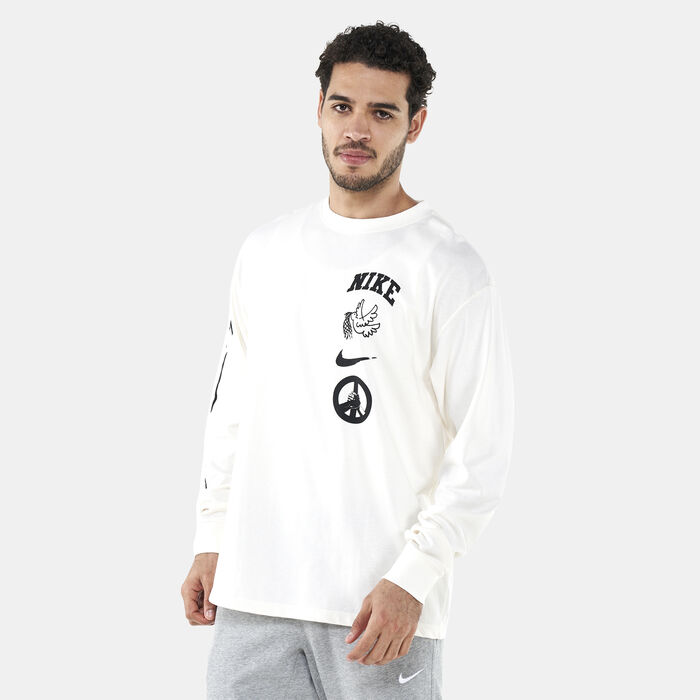 Nike Men's Max 90 Basketball Long Sleeve T-Shirt Clear Nike Men's Max 90 Basketball Long Sleeve T-Shirt Clear image number 0