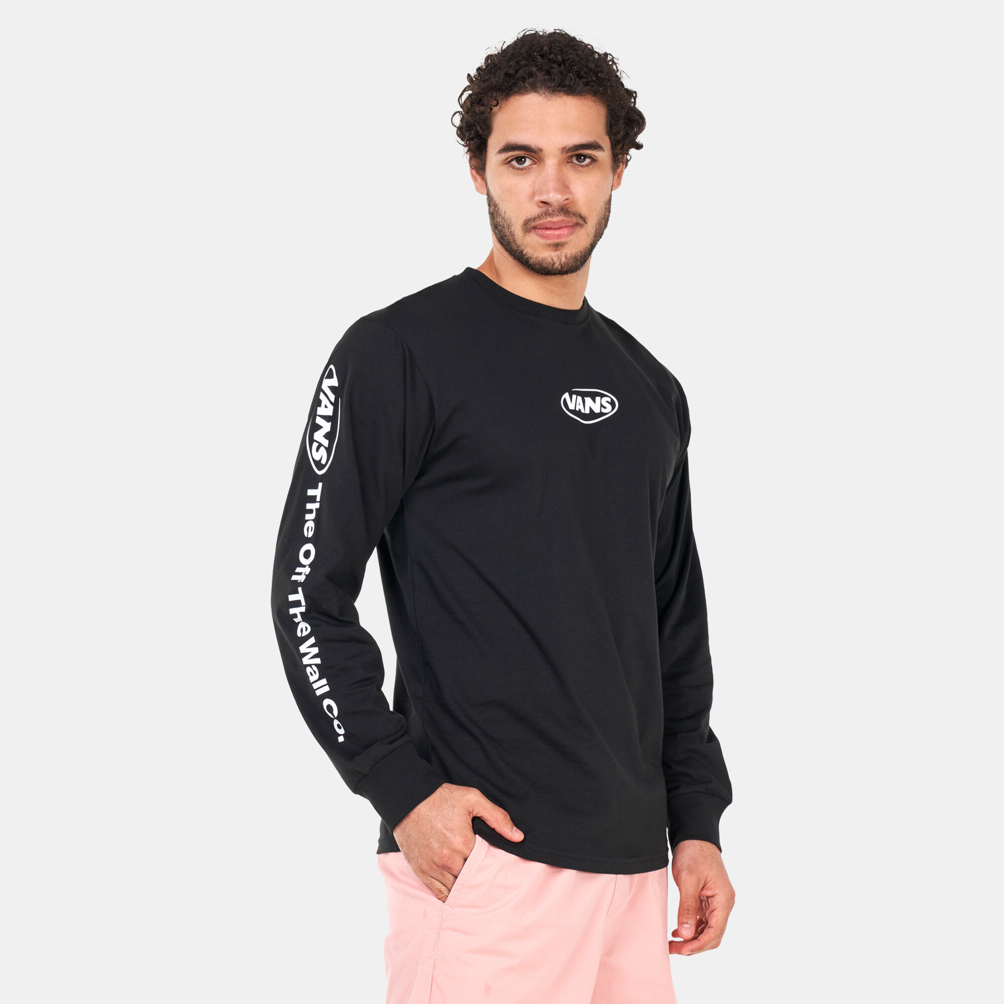 Black vans long online sleeve