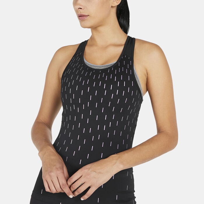 Nike Women's Linear Graphic Tank Top Black Nike Women's Linear Graphic Tank Top Black image number 3