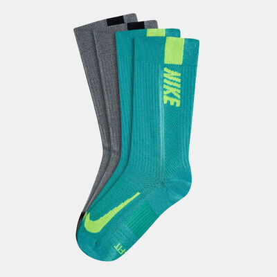 Nike Multiplier Running Crew Socks (2 Pairs) White Nike Multiplier Running Crew Socks (2 Pairs) White