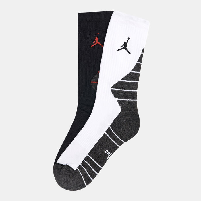 Jordan Kids' Basketball Crew Socks (2 Pack) White Jordan Kids' Basketball Crew Socks (2 Pack) White image number 0