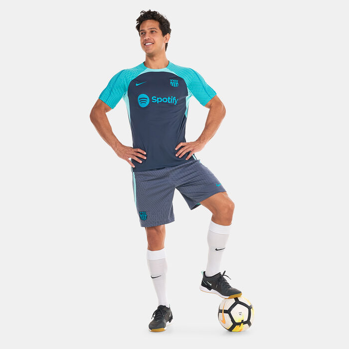 Nike Men's F.C. Barcelona Strike Third Dri-FIT Football Top Blue image number 2