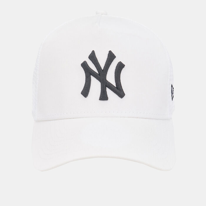 New Era Men's MLB New York Yankees A-Frame Trucker Cap White image number 0