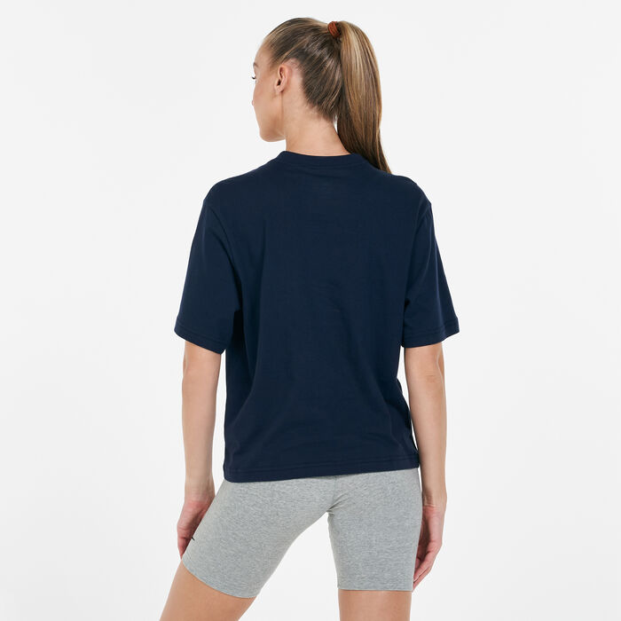 Nike Women's Sportswear Boxy T-Shirt Blue Nike Women's Sportswear Boxy T-Shirt Blue image number 1