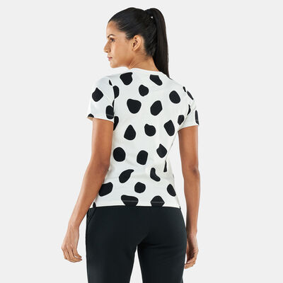 Converse Women's Exploded Cheetah Stand Out Allover Printed T-Shirt Multi