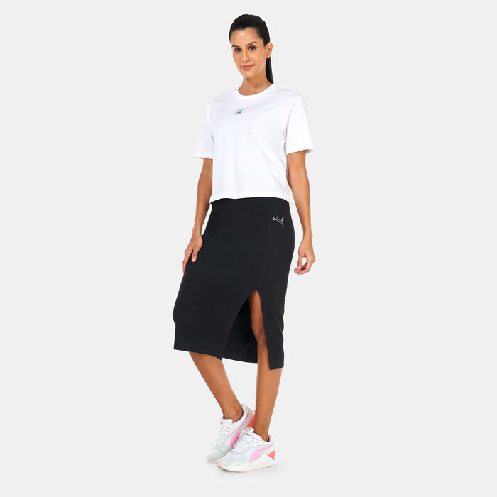 PUMA Women's HER Skirt Black image number 2