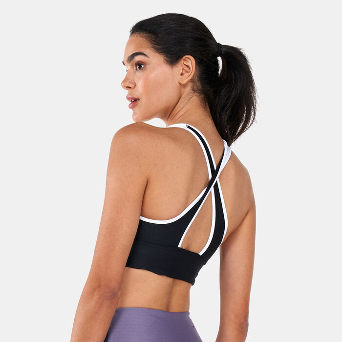 Under Armour Women's UA Crossback Long Line Sports Bra Black Under Armour Women's UA Crossback Long Line Sports Bra Black image number 1
