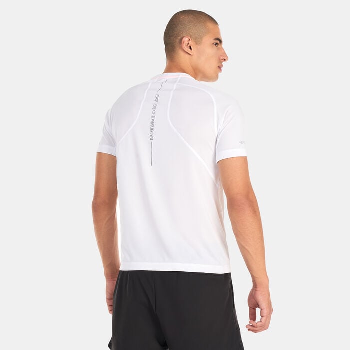 EA7 Emporio Armani Men's Ventus 7 Logo T-Shirt White EA7 Emporio Armani Men's Ventus 7 Logo T-Shirt White image number 1