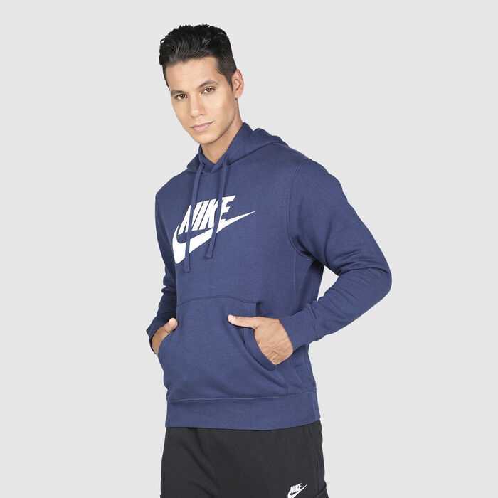Nike Men's Sportswear Club Fleece Hoodie Blue Nike Men's Sportswear Club Fleece Hoodie Blue image number 0