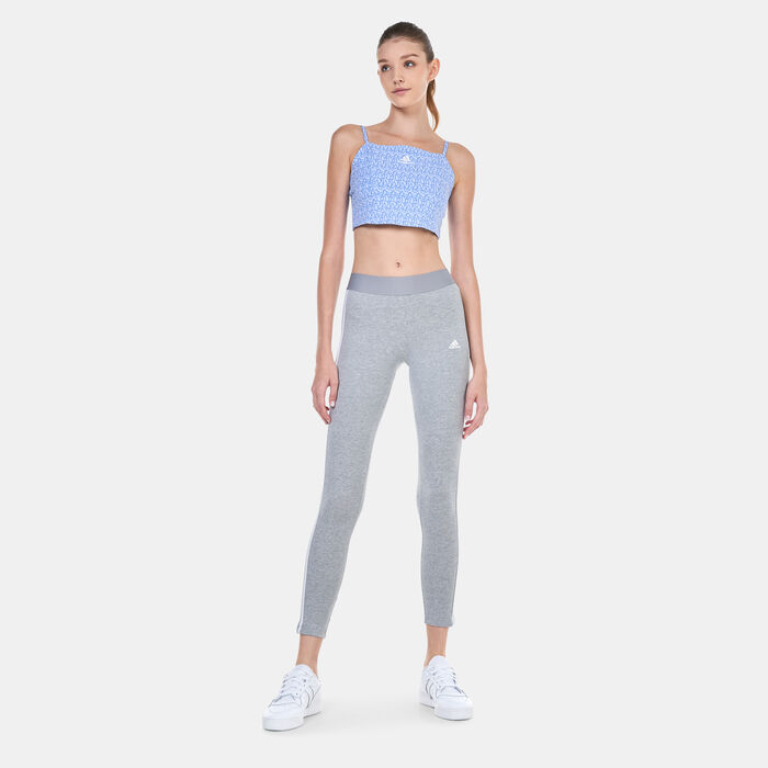 adidas Women's 3 Stripes Leggings Grey adidas Women's 3 Stripes Leggings Grey image number 3