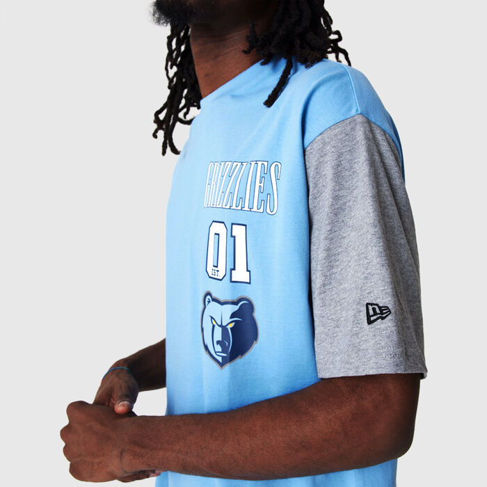 New Era Men's Memphis Grizzlies NBA T-Shirt Blue New Era Men's Memphis Grizzlies NBA T-Shirt Blue image number 2