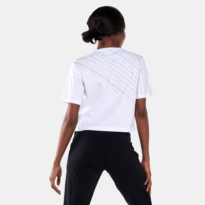 EA7 Emporio Armani Women's Train Logo Series Crop T-Shirt White EA7 Emporio Armani Women's Train Logo Series Crop T-Shirt White